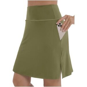 XIEERDUO Women's 20" Modest Knee Length Tennis Skirt Golf‎ Skort Size 3XL